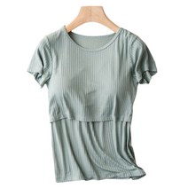 팅올 임부 소프트 라운드넥 반소매 40수 블라우스