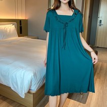 리본 프릴 매듭 러블리한 홈웨어 임산부 원피스