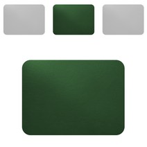 어나더 가죽 식탁매트 라운딩사각 리콰드로 4P, 그린(앞) + 그레이(뒤), 30 x 45 cm