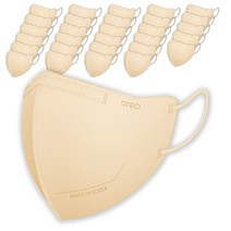 아레브 센스핏 새부리형 컬러마스크 중형, 1개입, 30개, 소프트 베이지