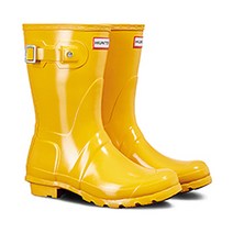 헌터 여성용 ORIGNAL SHORT GLOSS 레인부츠 WFS1000RGL