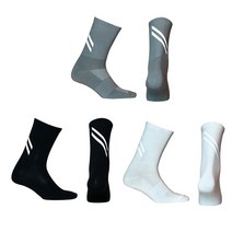 메이크스피드 야간 반사 스트랩 자전거 양말 3종 세트, 블랙, 그레이, 화이트