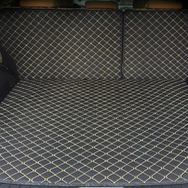 아이빌 입체퀼팅 4D 가죽 트렁크매트 + 2열 등받이 분리형 풀세트, 디올뉴 스포티지 NQ5, 블랙 + 골드스티치, 기아