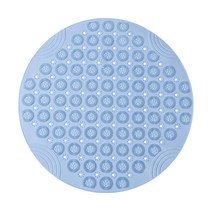 일상나눔 욕실 미끄럼방지 원형 발판 매트 55 x 55 cm, 스카이, 1개
