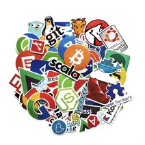 셀렉트스티커 캐리어스티커 노트북 스트릿 프로그래밍 50종 세트, 혼합색상