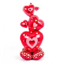 파티쇼 에어벌룬 은박풍선, 스택킹하트, 1개