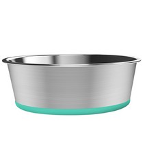파스텔펫 라인 대형 스테인레스 그릇 XL, 실버, 1개