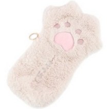 아뜰라임 귀여운 고양이발 동물 캐릭터 인형 필통, 베이지, 1개