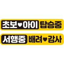 제제데코 차량용 초보운전 탈부착 칼라 고휘도 반사 자석 시트지 스티커 2종 라지 280 x 50 mm 세트 C280, 1세트, CC024, CC037