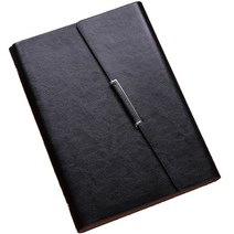 온메이커 내지교체 명함보관 고급스러운 가죽 다이어리, 블랙