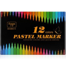 아크릴 파스텔 마커펜 세트, 12색, 1세트