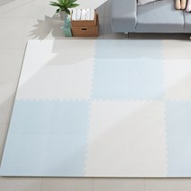 따사룸 PE 유아용 퍼즐 매트 100 x 100 x 2.5 cm, 스카이 블루, 4개