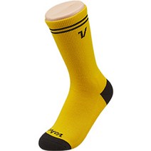 볼빅 여성용 VABB 중목 골프 양말, 옐로우