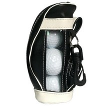 에이팀 라운딩 휴대용 골프공 포켓 미니 가방, 블랙, 1개