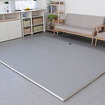 엘키즈 베이비 제로갭 폴더매트 2단 일반, 라이트그레이 + 아이보리