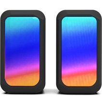 디알고 레인보우 LED 게이밍 컴퓨터스피커, DRGO-RGB356, 블랙
