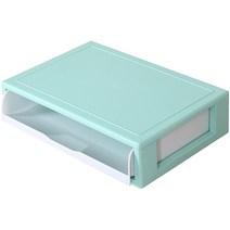 하라코리아 와이드 트레이 1단 서랍 정리함, 민트 + 화이트, 1개