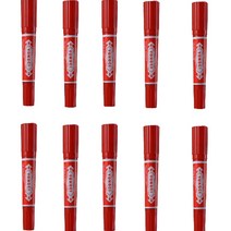 오션리브 부드럽게 잘써지는 양면 유성 마카펜 2 레드, 1색, 10개