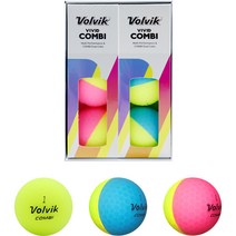볼빅 뉴비비드 콤비 무광 골프공 3피스 6p, 옐로우   블루, 옐로우   핑크, 1개