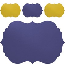 쾌청 어나더 가죽 식탁매트 페이스 아스페토 4p, 네이비 + 옐로우, 30 x 45 cm