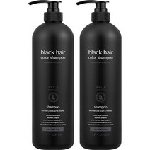 아브카 탈모기능성 블랙 헤어 컬러 새치샴푸, 1000ml, 2개