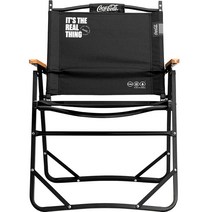 로이체 코카콜라 캠핑 방수 코팅 폴딩 체어 + 파우치 세트 COKE-CFC-C-BK, 1세트, 블랙