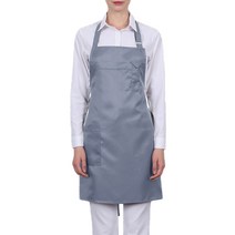 웰프런 목걸이형 버클장식 앞치마, 2개, 그레이