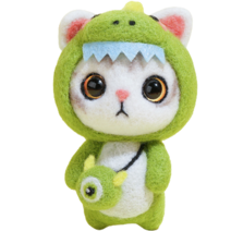 후니마켓 DIY 펠트 세트 고양이 106그린 차량용2, 혼합색상, 1세트