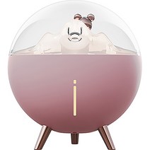 넥스원 우주곰 캐릭터 무드등 미니 휴대용 사무실가습기 핑크