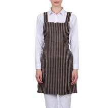 웰프런 스트라이프 H형 앞치마, 브라운, 2개