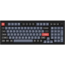 키크론 Q5 Knob Frame RGB 핫스왑 적축 키보드 풀패키지, 카본 블랙, 일반형, Keychron Q5 Knob M1