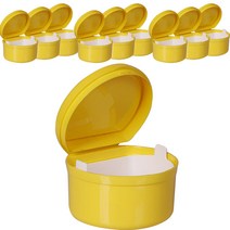 정월나나 틀니 치아 수납 보관 케이스 옐로우 10p