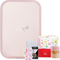 캐논 인스픽 P2 미니 포토프린터 로즈골드 + 기프트박스 랜덤발송 + 인화지 20p + 다이어리 케이스 + 데코스티커 랜덤발송 + 마스킹테이프 랜덤발송 다꾸 세트, PP1003A