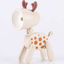 얼룩사슴 휴대 미니 스탠드 램프, 베이지사슴