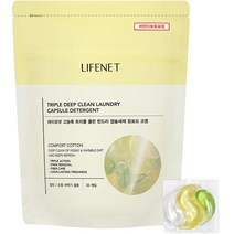 라이프넷 고농축 트리플 클린 런드리 캡슐세제 컴포트 코튼, 30개입, 1개