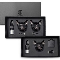 디씨네트워크 차량용 방향제 오일 5ml + 불독 + 클립 + 오일솜 세트 + 오일 5ml + 불독 2p + 클립 2p + 오일솜 2p 세트 유광실버, 에어프릴프레쉬, 1세트