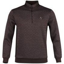 야마구찌 남성용 럭스골프 유니크 반집업 긴팔 골프셔츠 YG2A424