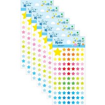 쁘띠팬시 씰스티커 내마음의별 DA5102B 5p, 7개, 혼합색상