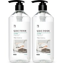 살림백서 딥클린 주방세제 프레쉬베리향, 2개, 750ml