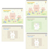 펜피아 3000 그림일기 스케치북 양면, 5개, 랜덤발송