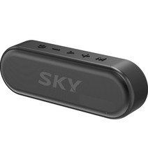 SKY 붐 S1 LED 고출력 블루투스 5.0 휴대용 스피커 20W SKY-BS-S1, 블랙