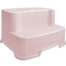 버드시아 논슬립 와이드 도트형 2단 디딤대, 핑크, 1개