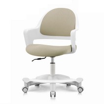 더자리체어 아동용 키즈5 발받침 의자, 밀키베이지