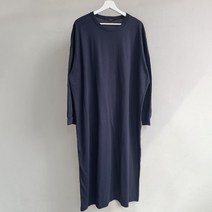 보리맘 무지 긴팔 롱 임산부 원피스 R768