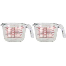 푸코 티도요 투명 계량컵, 250ml, 2개