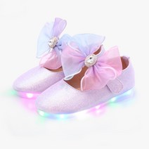 키펀트 여아용 미스틱 플라워 LED 구두 K-68