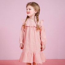 젤리스푼 여아용 Top 프릴 루즈핏 롱 원피스