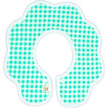 유아용 양면 롤링턱받이, 28 체크 그린, 1개