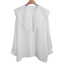 레디스 오버핏 빅카라 긴팔 블라우스 cpbl4985k32