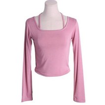 여성용 르멘슈 스퀘어넥 슬림핏 무지 긴팔 티셔츠 cpt11771k31